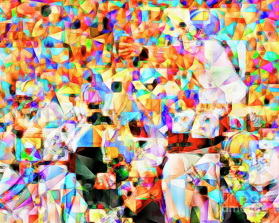 The Football Longest Yard in Abstract Cubism 20170328 Photograph by Wingsdomain Art and Photography