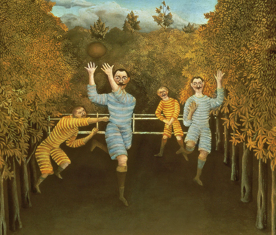 Football Painting - The Football players by Henri Rousseau