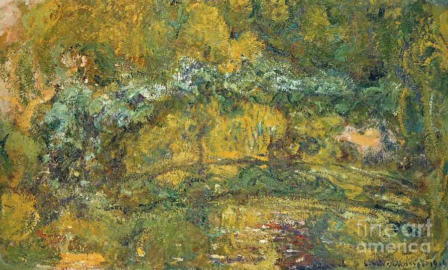 The Footbridge over the Waterlily Pond, 1919 Painting by Claude Monet