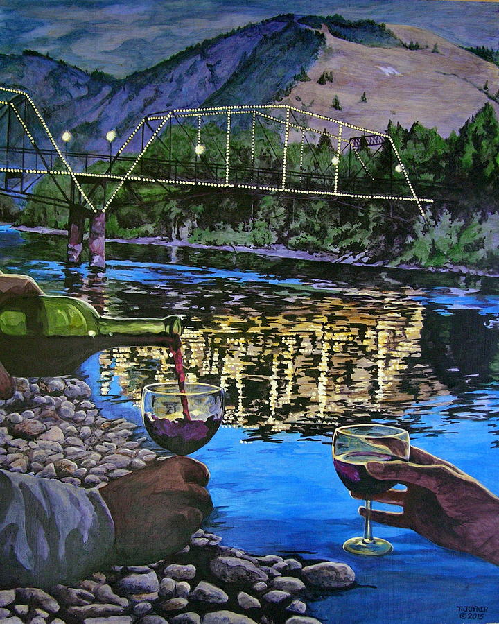 The Footbridge Painting by Tim  Joyner