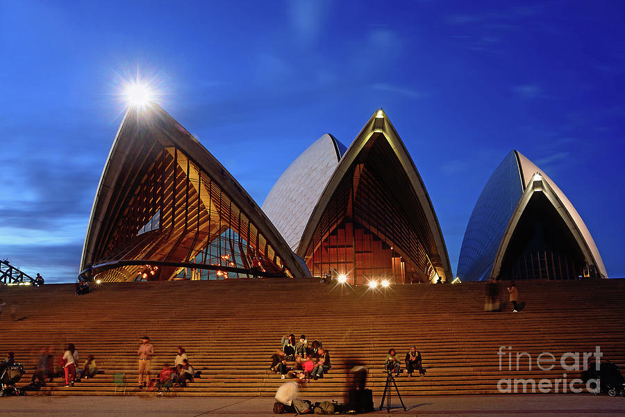 Architecture Photograph - The Forecourt Sydney Opera House by Kaye Menner by Kaye Menner