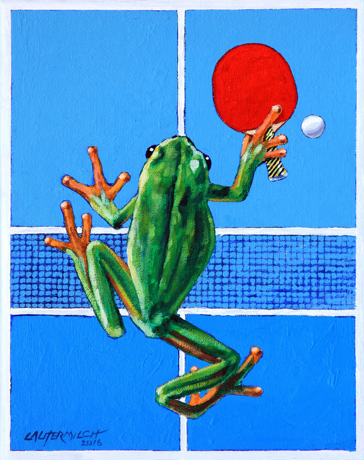 The Forehand Smash Painting by John Lautermilch