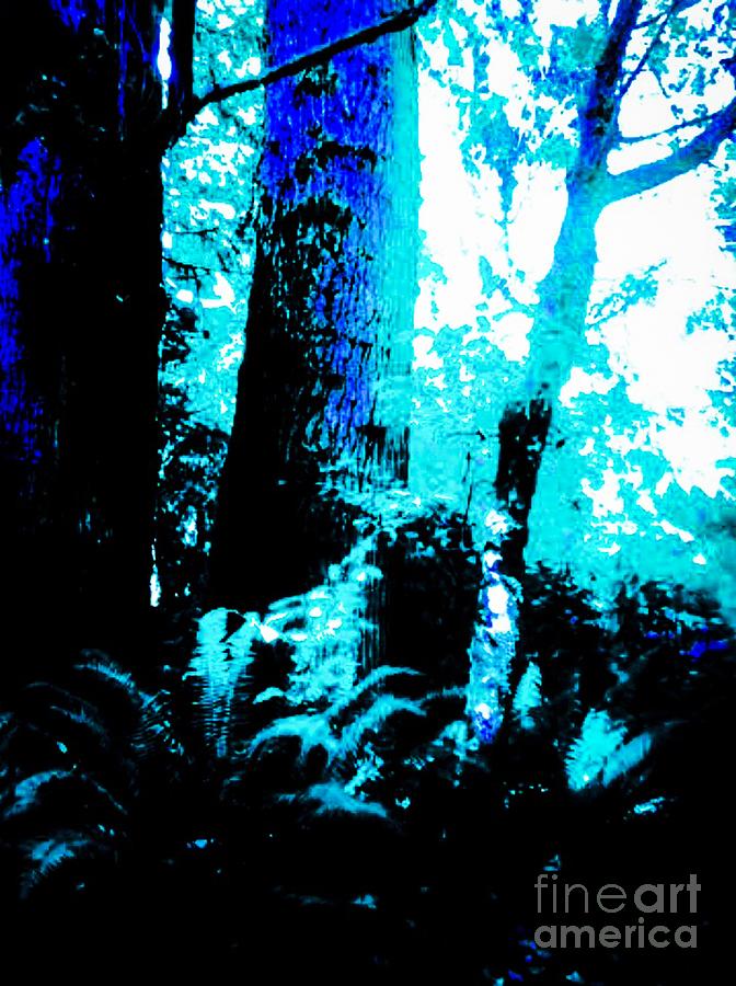 The Forest Blue Mixed Media by Jennifer Lake