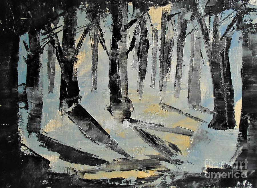 Deep in the Forest Painting by Angela Cartner