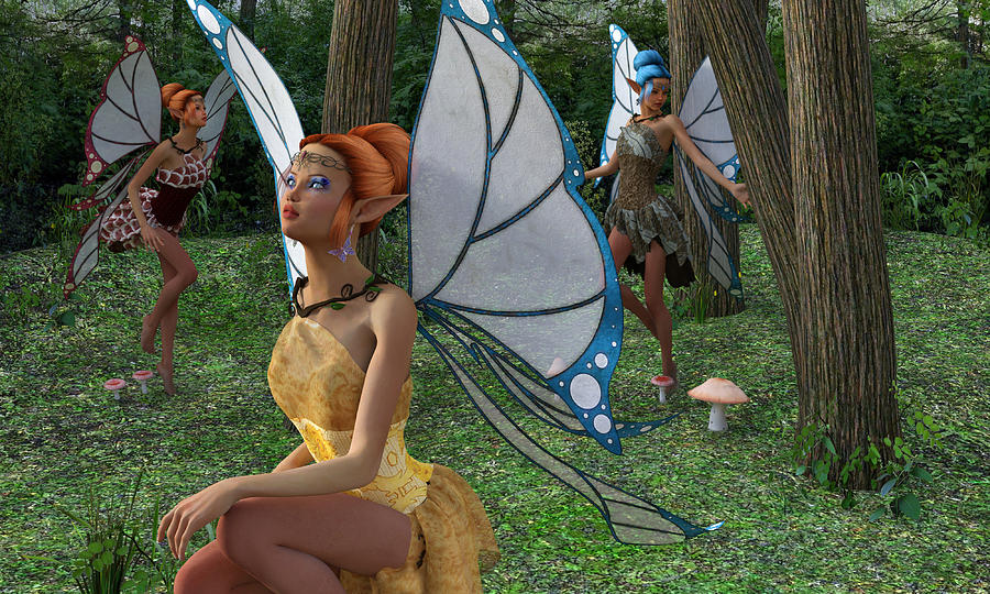 Fairy Digital Art - The Forest Never Tells by Betsy Knapp
