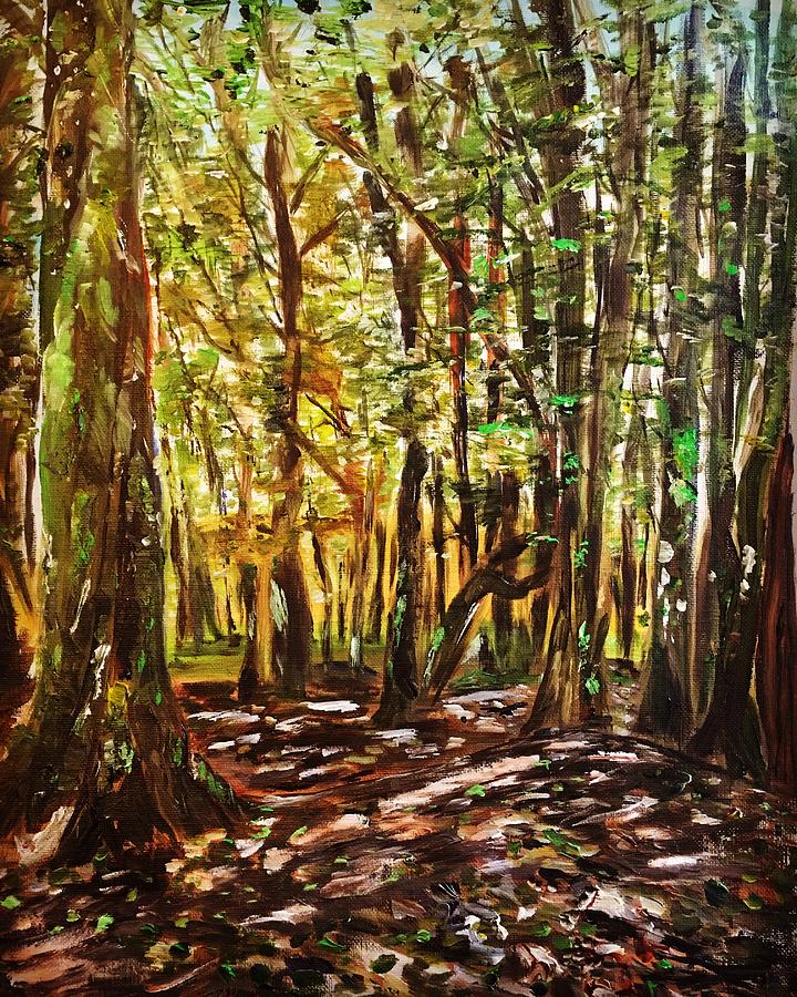 La Foret du Mount Beuvray Painting by Belinda Low