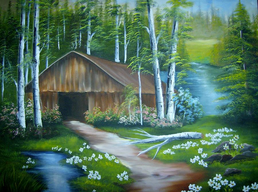 The Forgotten Old Barn Painting by Debra Campbell