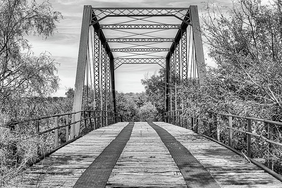 The Fort Griffin Bridge in Black and White Photograph by JC Findley