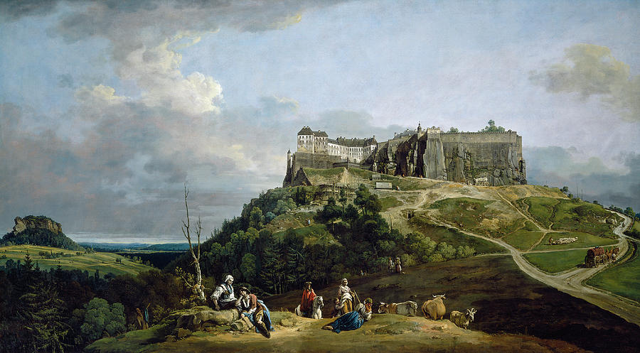 The Fortress of Konigstein Painting by Bernardo Bellotto