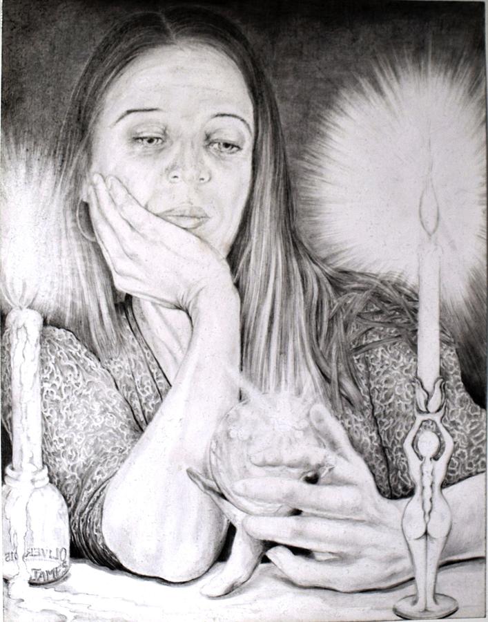 Portrait Drawing - The Fortune Teller by James Oliver