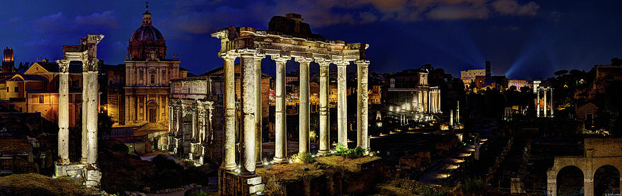 The Forum at Night Photograph by Weston Westmoreland