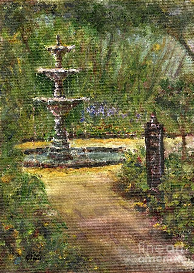The Fountain Painting by Bev Veals