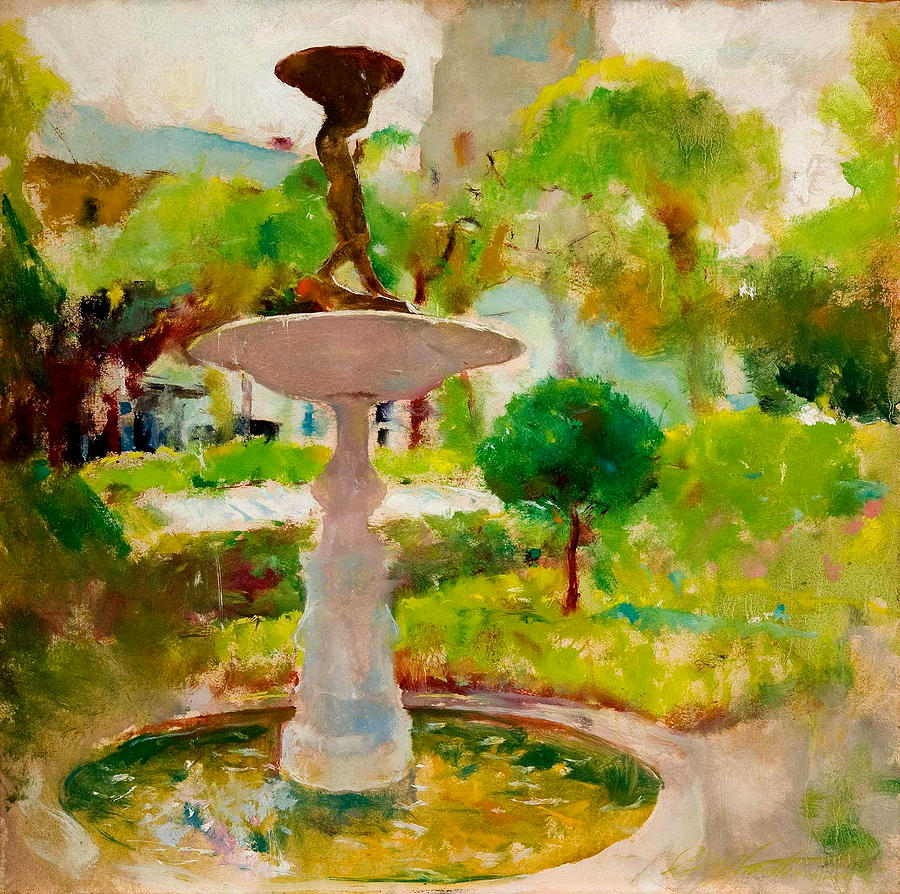Charles Webster Hawthorne Painting - The Fountain by Charles Webster Hawthorn