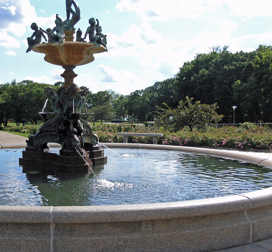 The Fountain in the Rose Garden Photograph by Janis Beauchamp - Fine ...