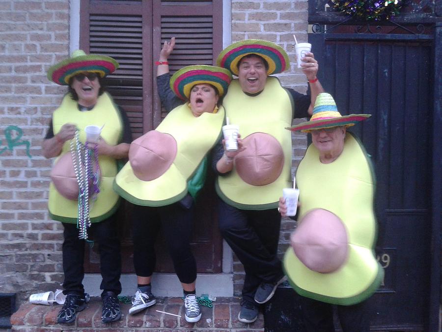 The Four Avocados On Mardi Day 2018 On Bourbon St. Photograph by Michael Hoard