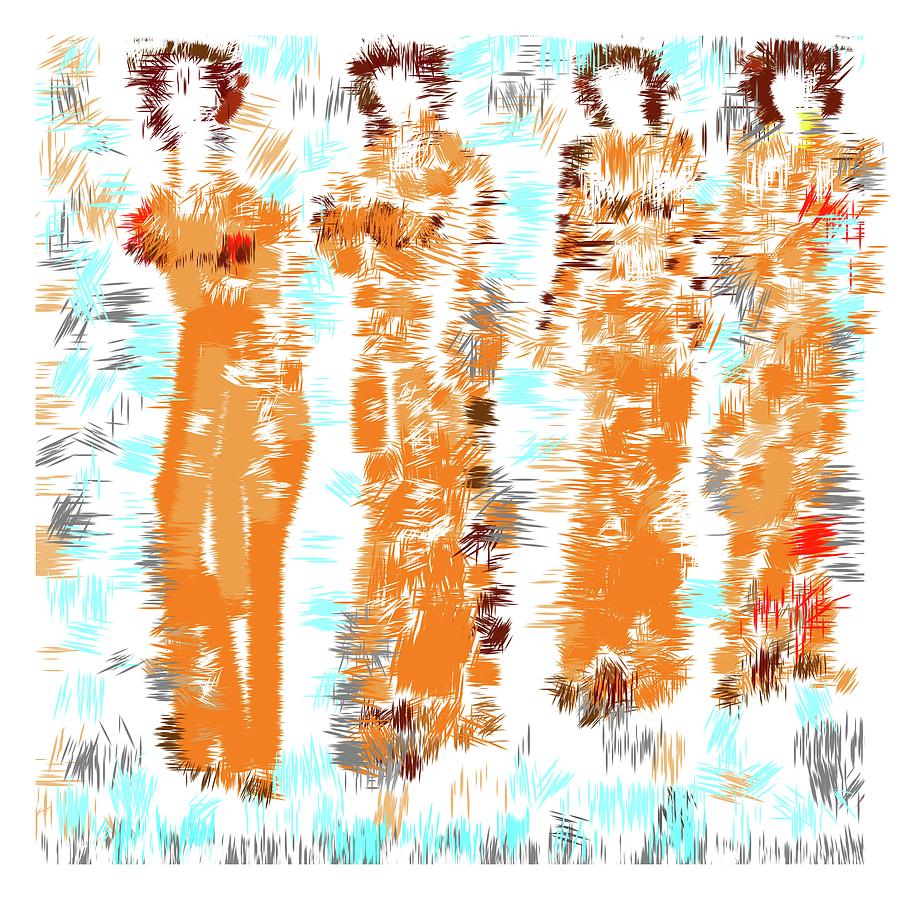 The Four Dancers Digital Art by Anand Swaroop Manchiraju