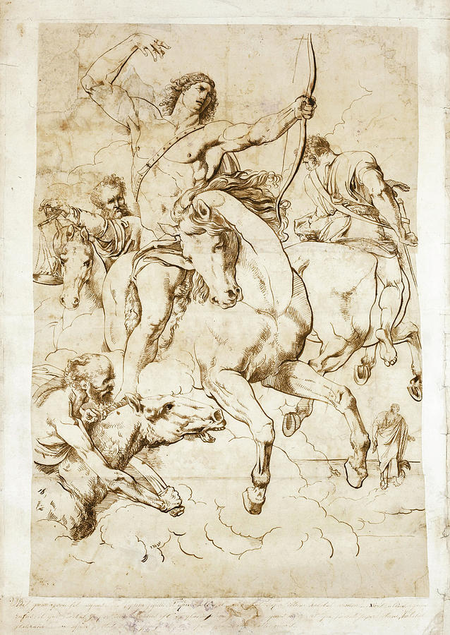 The Four Horsemen of the Apocalypse Drawing by Luigi Sabatelli