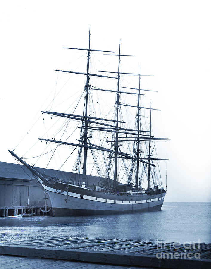 San Francisco Photograph - The four masted steel barque Dumfriesshire, 2565 tons by Monterey County Historical Society
