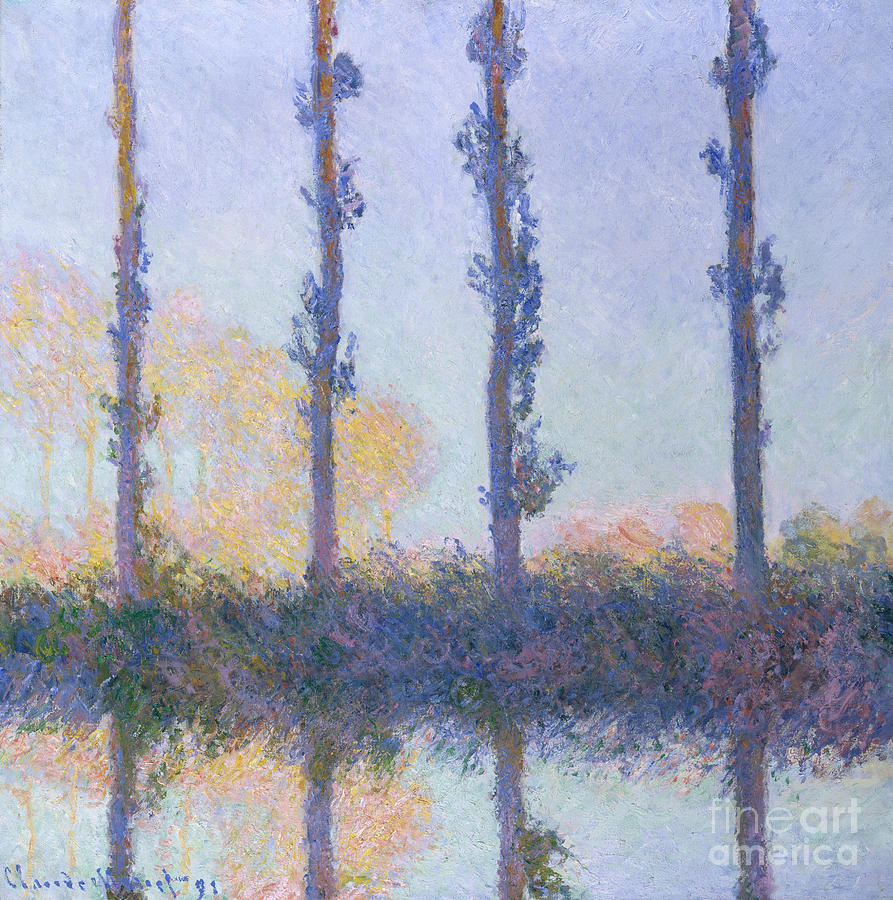 The Four Trees, 1891 Painting by Claude Monet