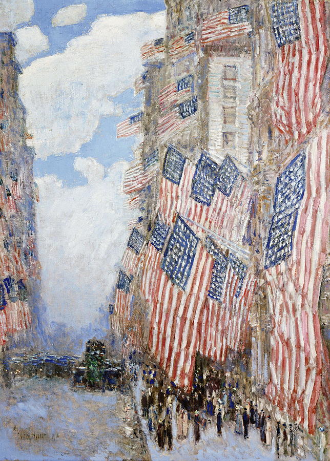 Impressionism Painting - The Fourth Of July, 1916 by Childe Hassam