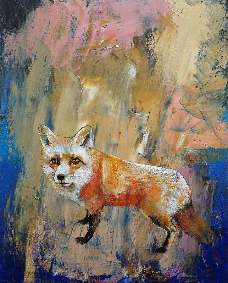 The Fox Painting by Michael Creese