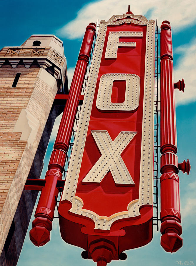 Cityscape Painting - The Fox Theater by Van Cordle Cityscape Painting - The Fox Theater by Van Cordle