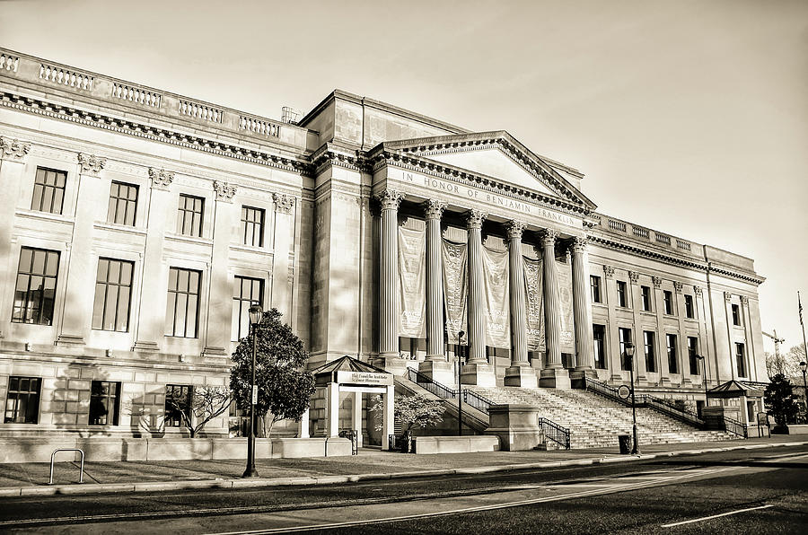 The Franklin Institute - Philadelphia in Sepia Photograph by Bill Cannon