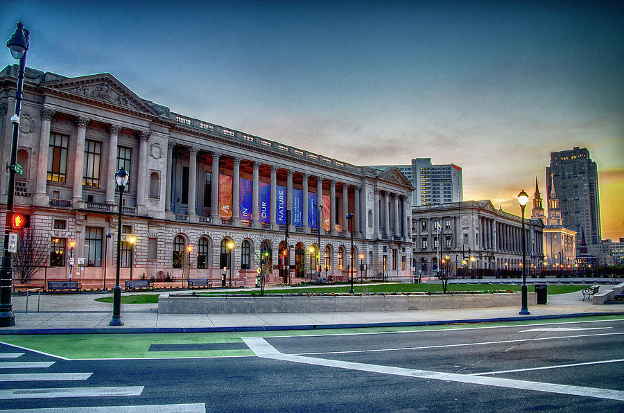 The Free Library at Dawn - Philly Photograph by Bill Cannon