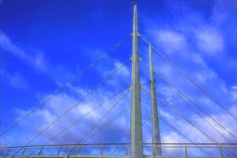 Architecture Digital Art - The Frienship Bridge by Martin Fry