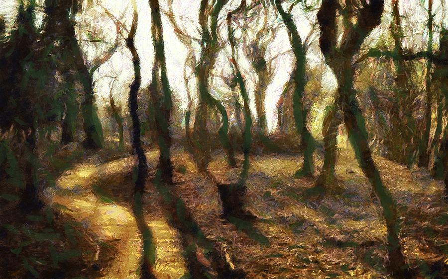 The frightening forest Digital Art by Gun Legler