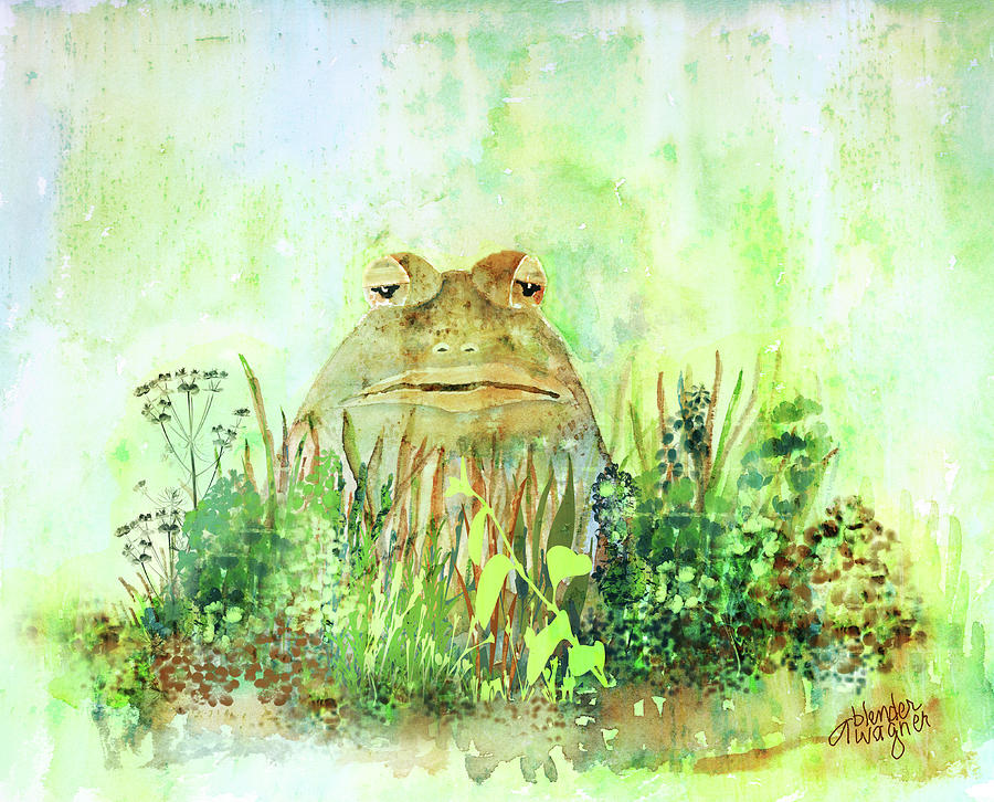The Frog Prince - Patiently Waiting For The Kiss Mixed Media by Arline Wagner
