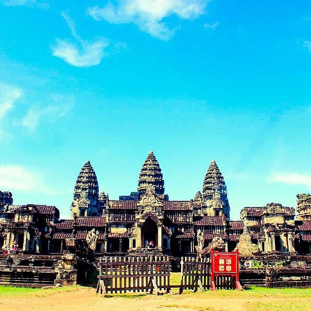 Summer Photograph - The Front Entrance To Angkor Wat. The by Laura Nixon