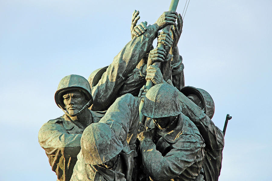 The Front Up Close -- The Iwo Jima Monument Photograph by Cora Wandel