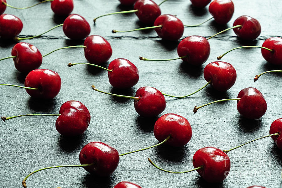 The fruit geometry from sweet cherry Photograph by Marina Usmanskaya