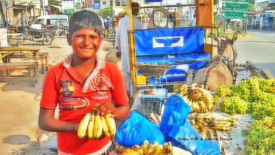 Banana Photograph - The Fruit Seller by Lenore Senior