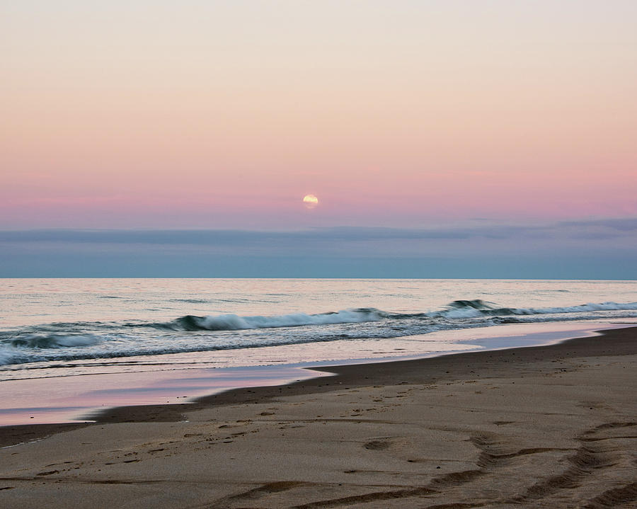 Sunset Photograph - The Full Moon Rising by Karen Regan