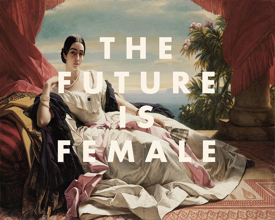 Typography Photograph - The Future is Female Art Print by Georgia Clare