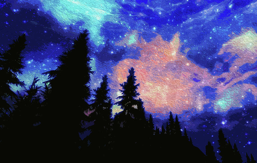 The Galaxy Above Us Painting by AM FineArtPrints