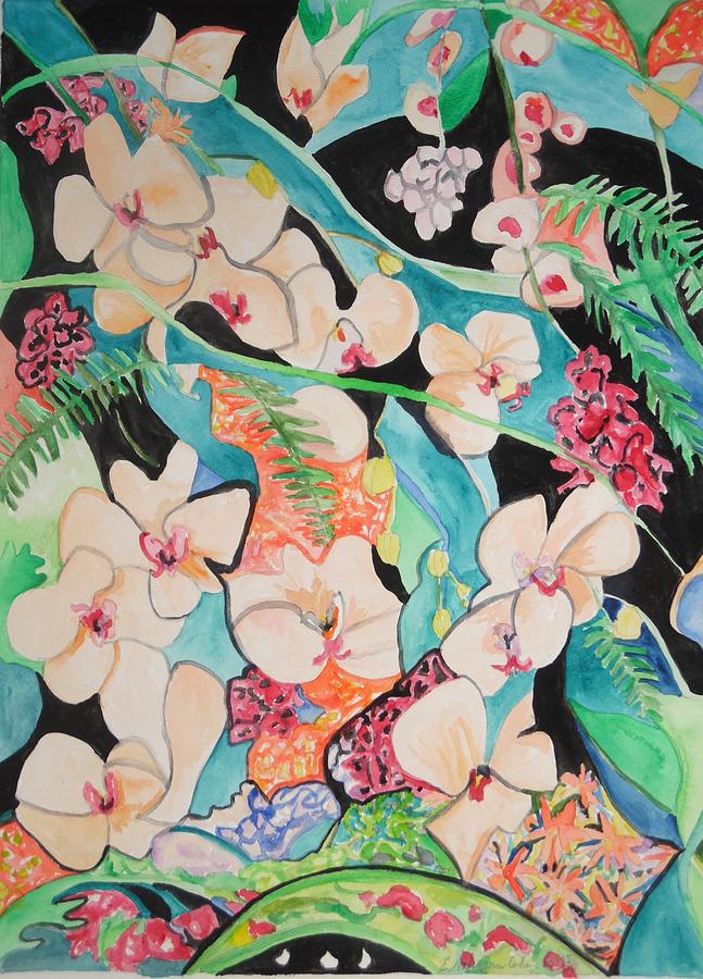 The Gallery of Orchids 1 Painting by Esther Newman-Cohen