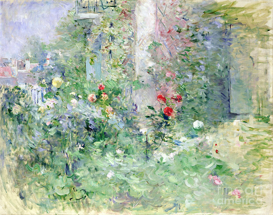 Rose Painting - The Garden at Bougival by Berthe Morisot