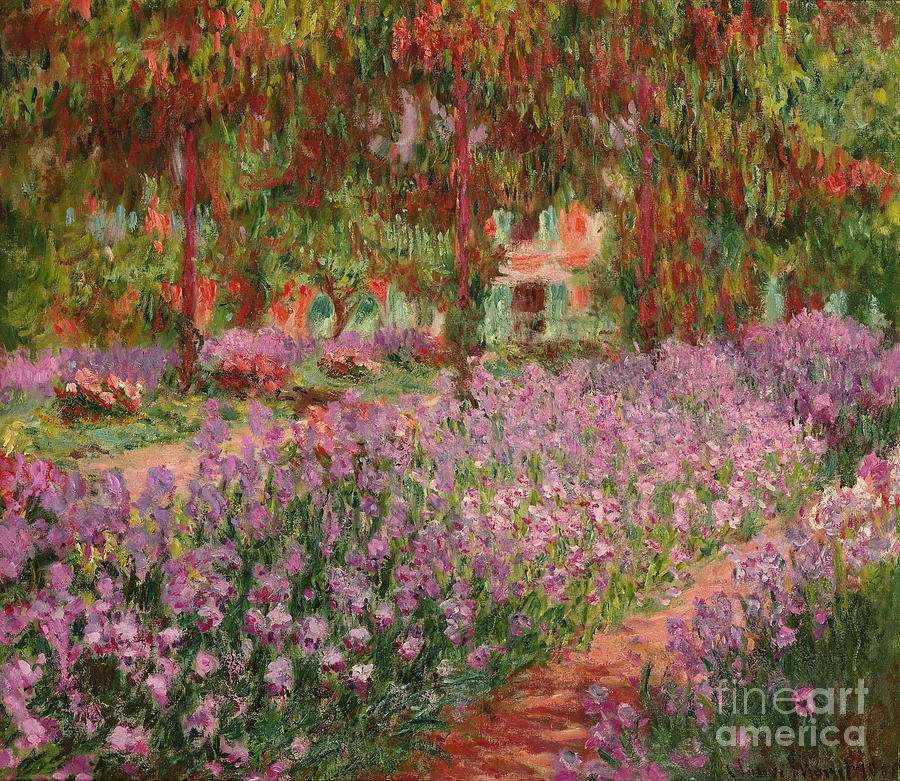 The Garden at Giverny Painting by Claude Monet