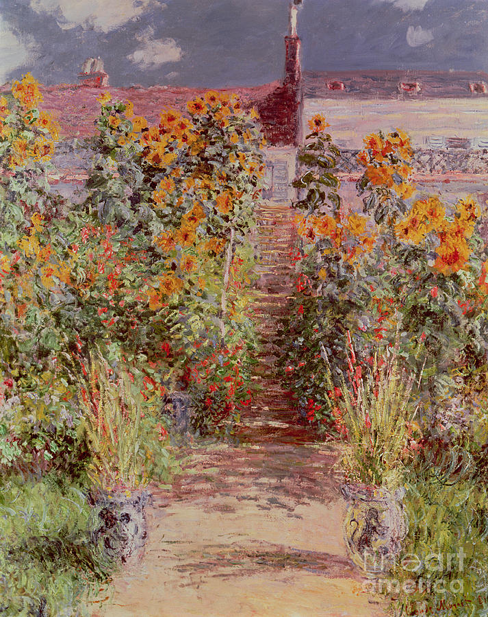 The Garden at Vetheuil Painting by Claude Monet