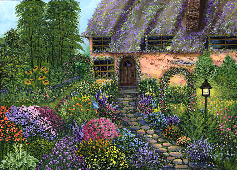 Flower Painting - The Garden by Bonnie Cook