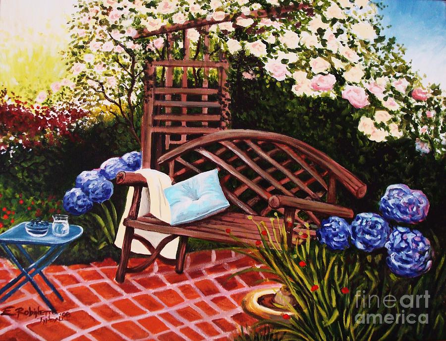 Nature Painting - The Garden by Elizabeth Robinette Tyndall