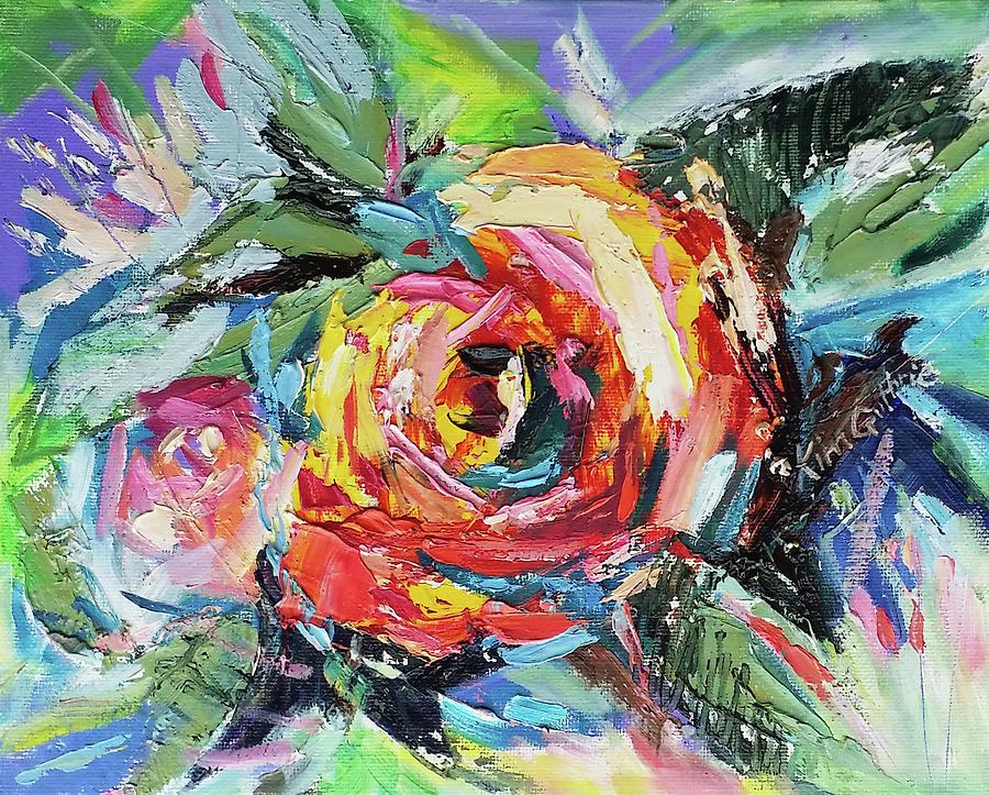 The Garden Floral Oil Painting by Kim Guthrie Painting by Kim Guthrie ...