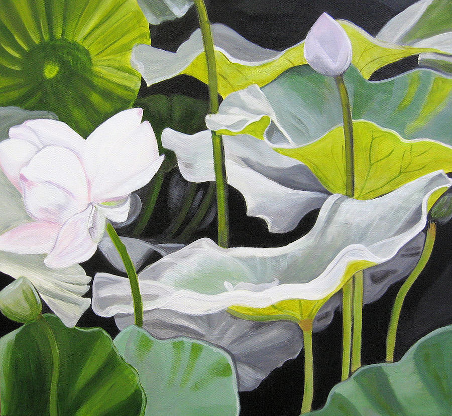 Lily Painting - The Garden by Marty  Scheffler