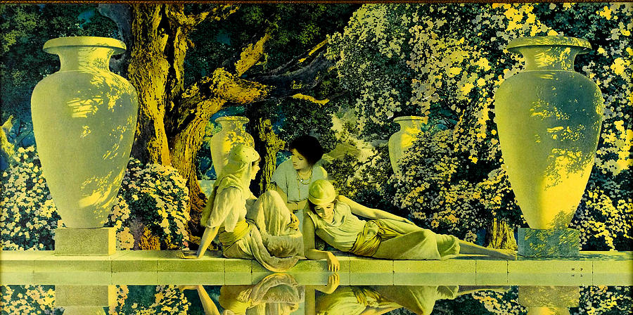 The Garden Of Allah Painting By Maxfield Parrish   The Garden Of Allah Maxfield Parrish 