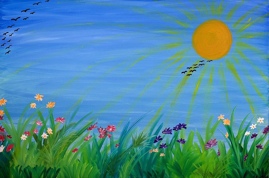 Flower Painting - The Garden of Eden by Hagit Dayan