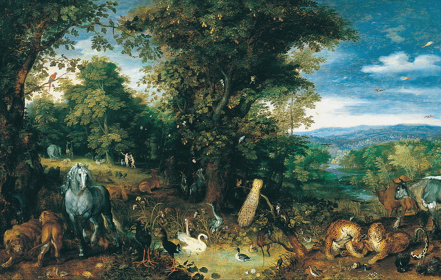 The Garden Of Eden Painting By Jan Brueghel
