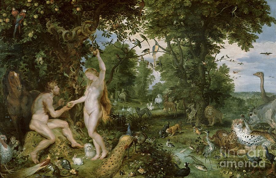 The Garden of Eden with the Fall of Man Painting by Jan Brueghel and Rubens